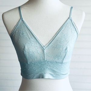 Victoria’s Secret Baby Blue Lace Bralette Medium